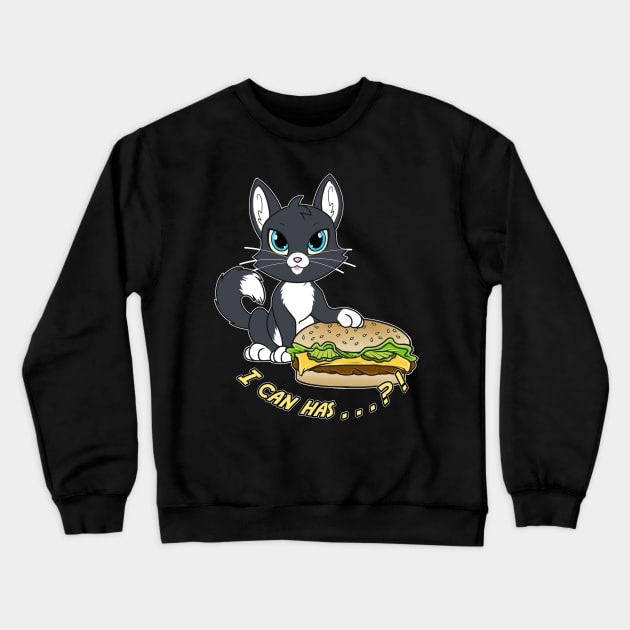 I Can Has Crewneck Sweatshirt by Cybercat